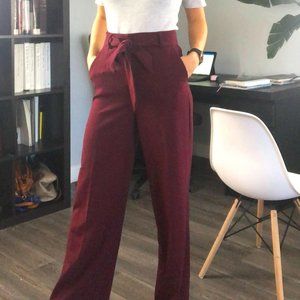 RW&Co Maroon Wide Leg Dress Pant